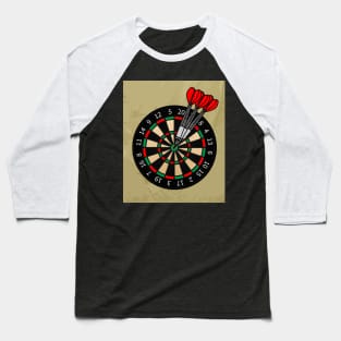 Dartboard Dart Player With Darts Arrows Baseball T-Shirt